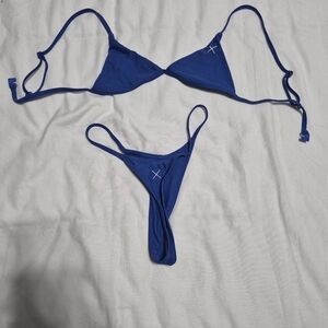 BoutineLA Laguna blue bikini (Bottoms Only) size small